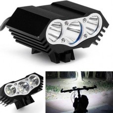 WANYUAN Bike Front Light  Owl bike lamp  LED front waterproof modes for bicycle handlebar + battery pack + charger  light camping light 7500 Lumen 3 LED black - B07C6QH5WP